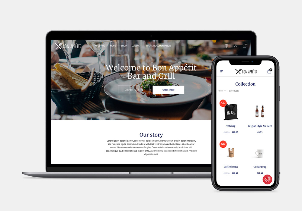 Maak een onvergetelijke online indruk met ons restaurant website thema.