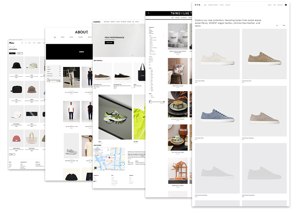 Webshop voorbeelden - theme store