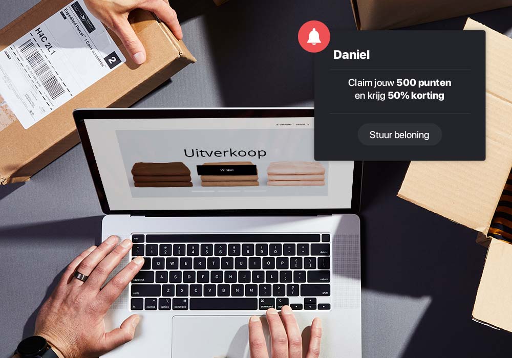Webshop pagina met kortingen